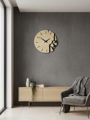 Aura Fragmenta-Ahşap  Tasarım Duvar Saati - 3