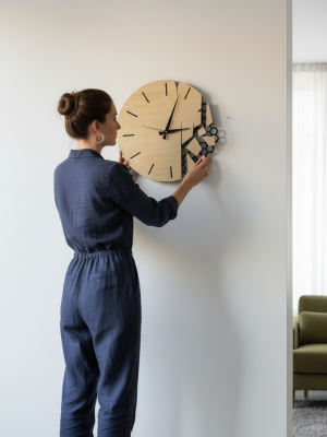 Aura Fragmenta-Ahşap  Tasarım Duvar Saati - 4